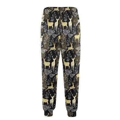 Deer Design Print Pattern JJ069 Men's Casual Track Pants