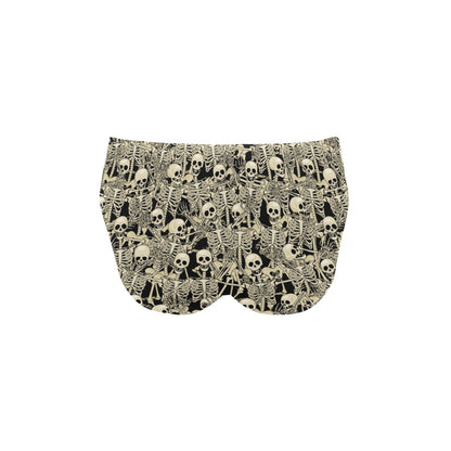 Skeleton Design Print Men's Swimming Briefs