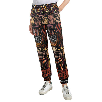 African Pattern Print Design 07 Women's Casual Track Pants