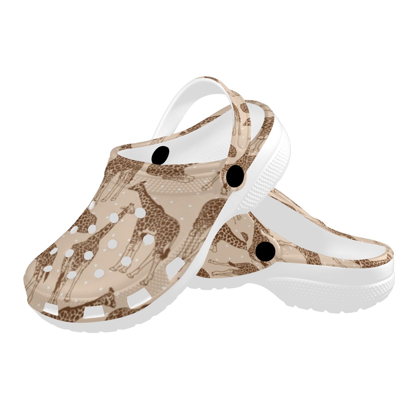 Giraffe Pattern Design Print Unisex Clogs Shoes