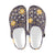 Celestial Gold Sun Face Unisex Clogs Shoes