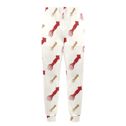 Giant Squid Pattern Print Design 01 Men's Casual Track Pants