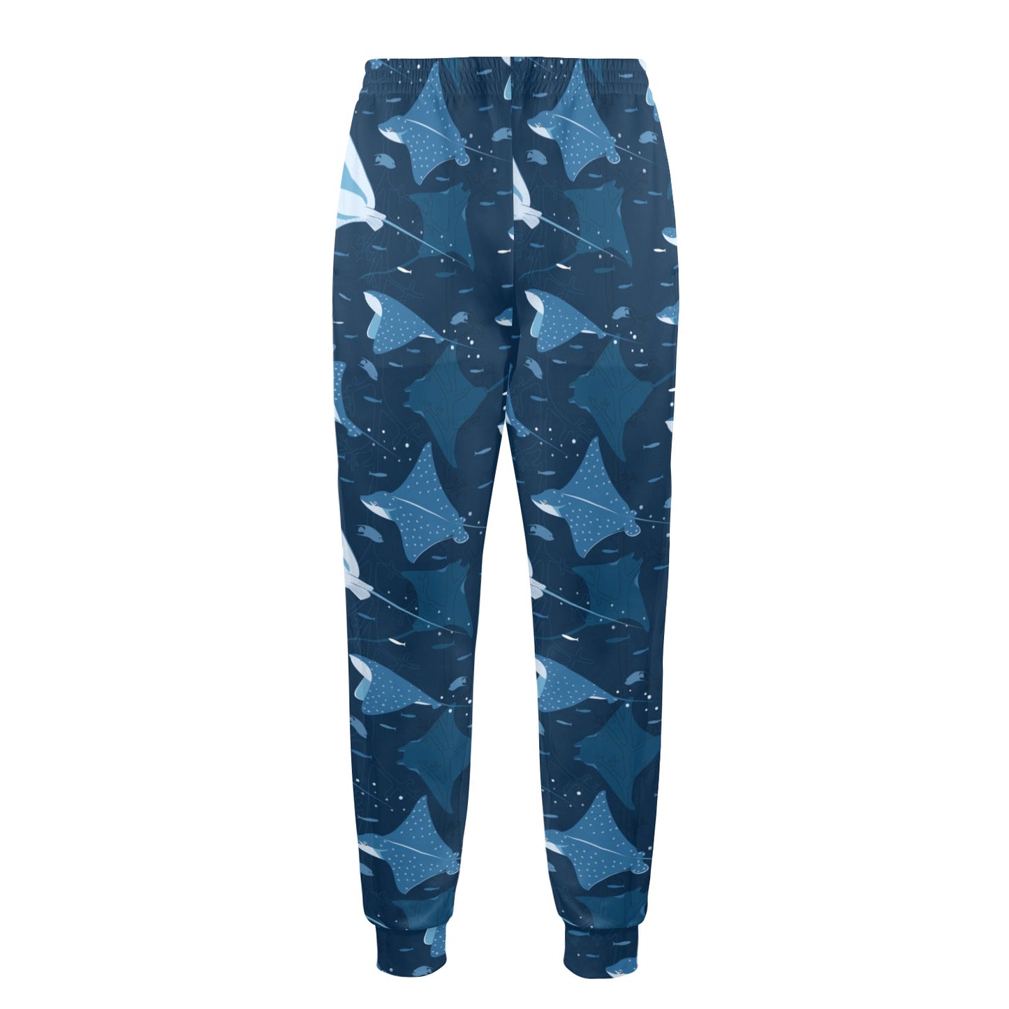Manta Ray Pattern Print Design 02 Men's Casual Track Pants