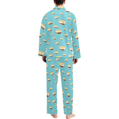 S_Mores Print Design LKS302 Men's Long Pajama Set
