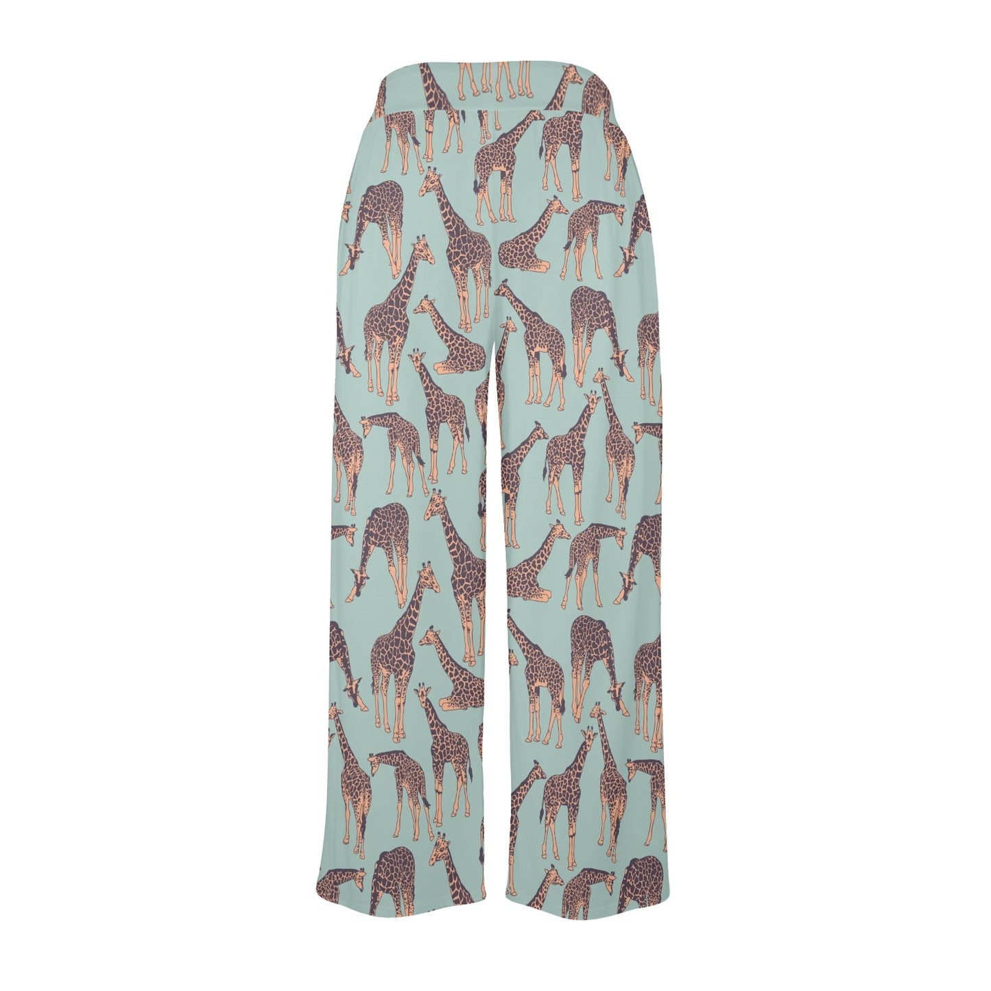 giraffe Design Print Pattern JJ0267 Women's Wide Leg Lounge Pants