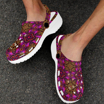 kaleidoscope Abstract Print Design Unisex Clogs Shoes