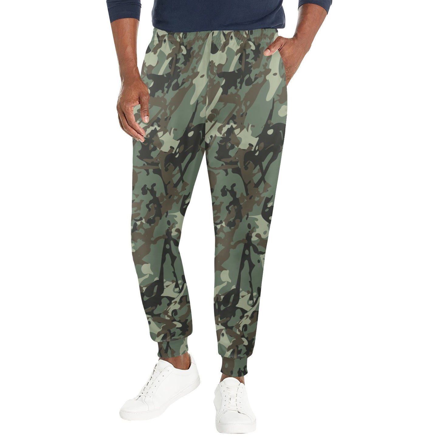 Camouflage Pattern Print Design 06 Men's Casual Track Pants
