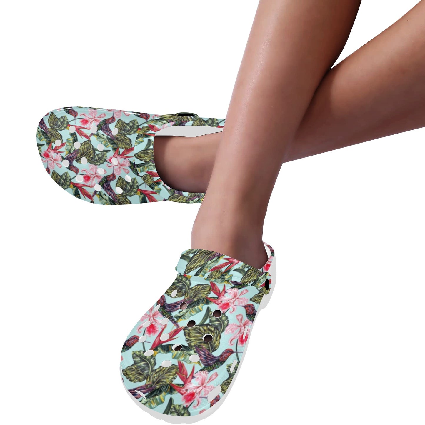 Hummingbird Cute Themed Print Unisex Clogs Shoes