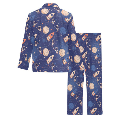 Space Astronaut Rocket Print Design LKS304 Men's Long Pajama Set