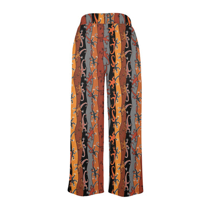 lizard Print Design LKS403 Women's Wide Leg Lounge Pants