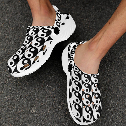 Yin Yang Classic Pattern Design Print Unisex Clogs Shoes