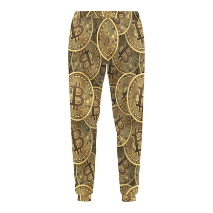 Bitcoin Pattern Print Design DO01 Men's Sweatpants