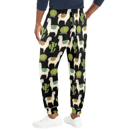 Alpaca Cactus Pattern Print Design 07 Men's Casual Track Pants