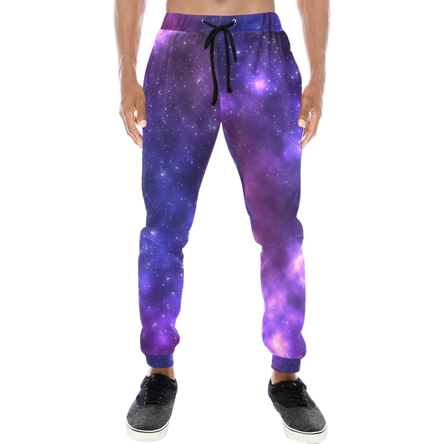 Celestial Purple Blue Galaxy Men's Sweatpants