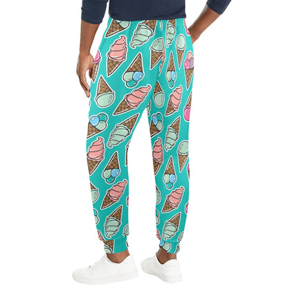 Ice Cream Pattern Print Design IC01 Men's Casual Track Pants