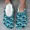 Beach Wave Design Print Unisex Clogs Shoes