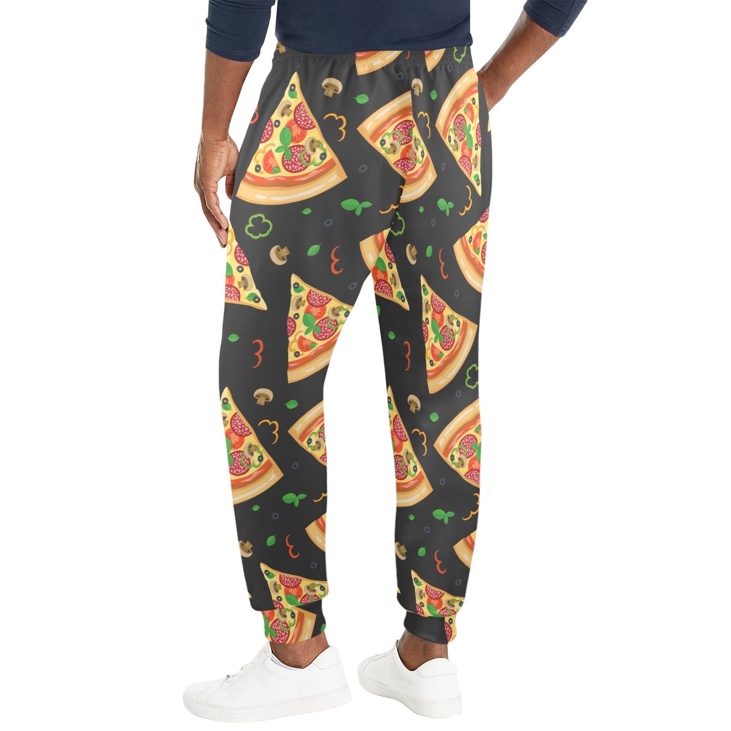 Pizza Pattern Print Design A02 Men's Casual Track Pants