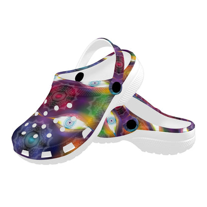 Chakra Eye Print Pattern Unisex Clogs Shoes