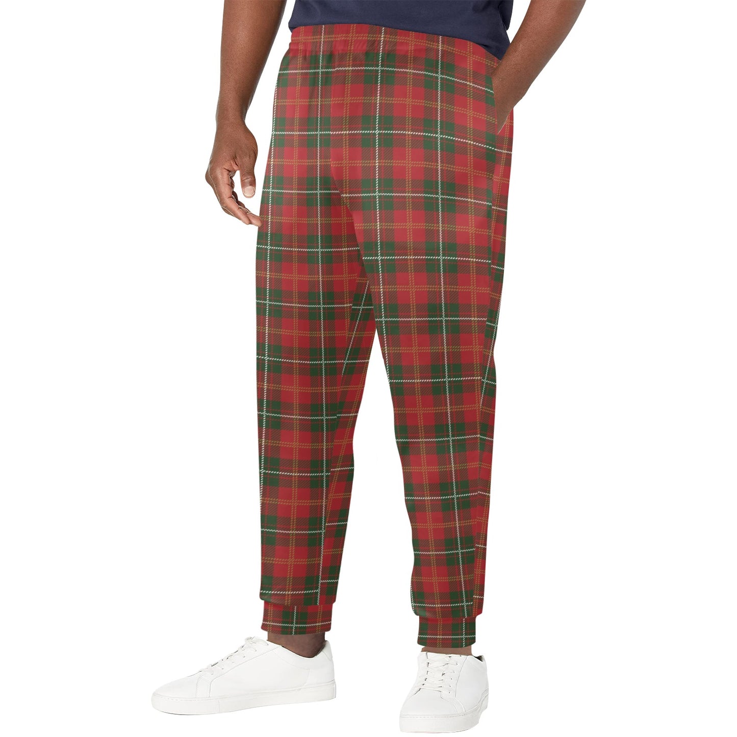 Holiday Tartan Plaid Pattern Men's Casual Track Pants