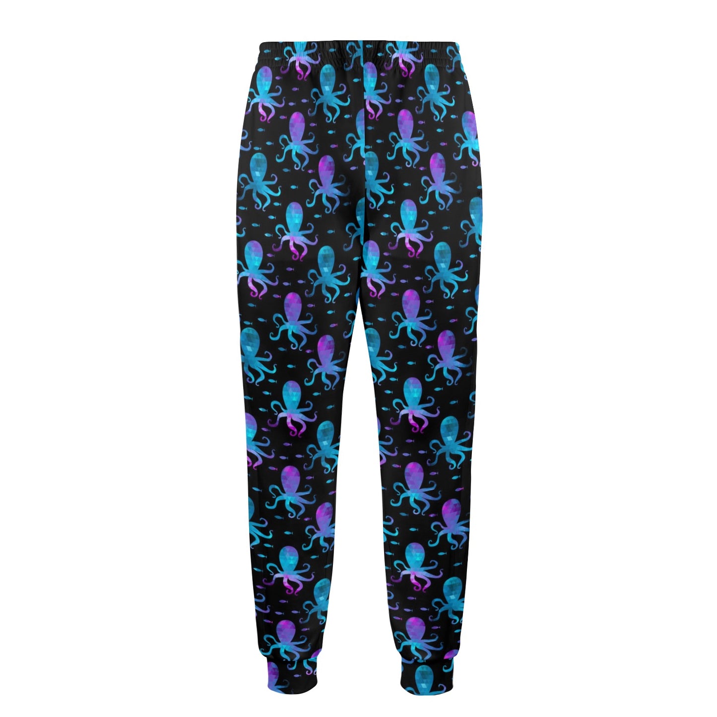 Octopus Blue Design Print Themed Men's Casual Track Pants