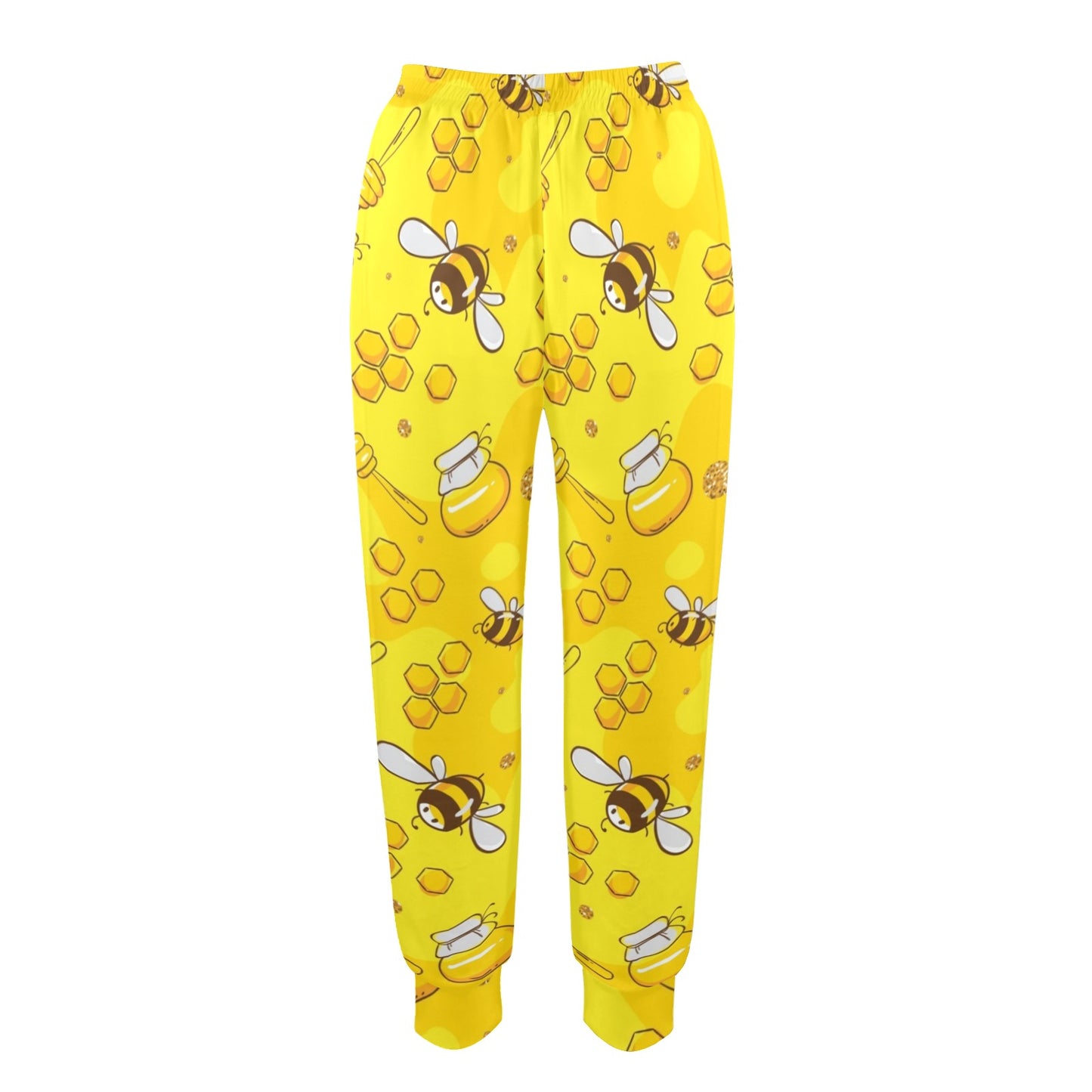 Bee Pattern Print Design BEE01 Women's Casual Track Pants