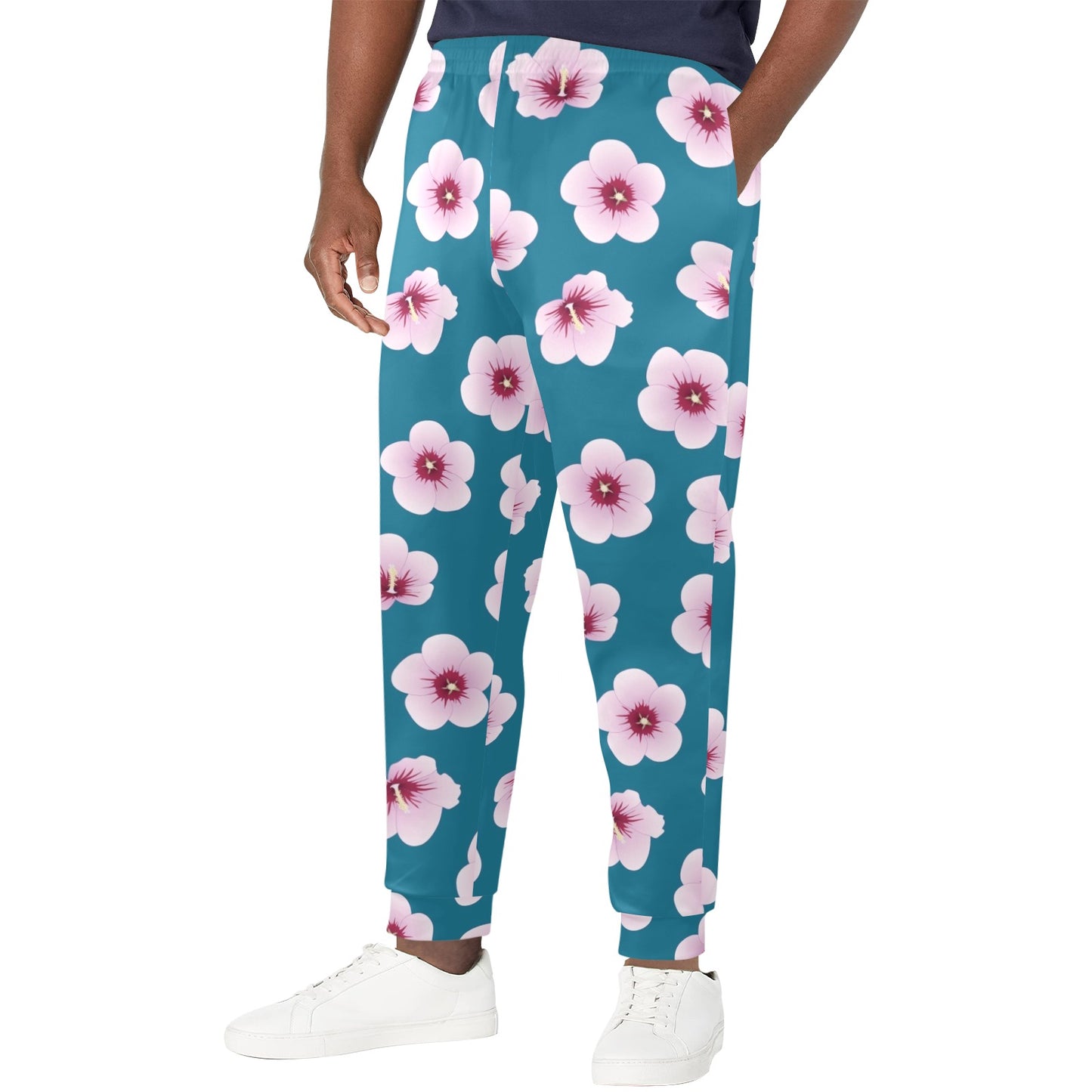 Cherry Blossom Pattern Print Design CB08 Men's Casual Track Pants