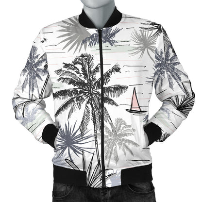 Pacific island Pattern Print Design A04 Men Bomber Jacket