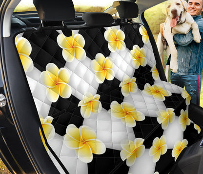Plumeria Pattern Print Design A04 Rear Dog Car Seat Cover Hammock