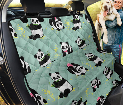 Panda Pattern Print Design A05 Rear Dog Car Seat Cover Hammock