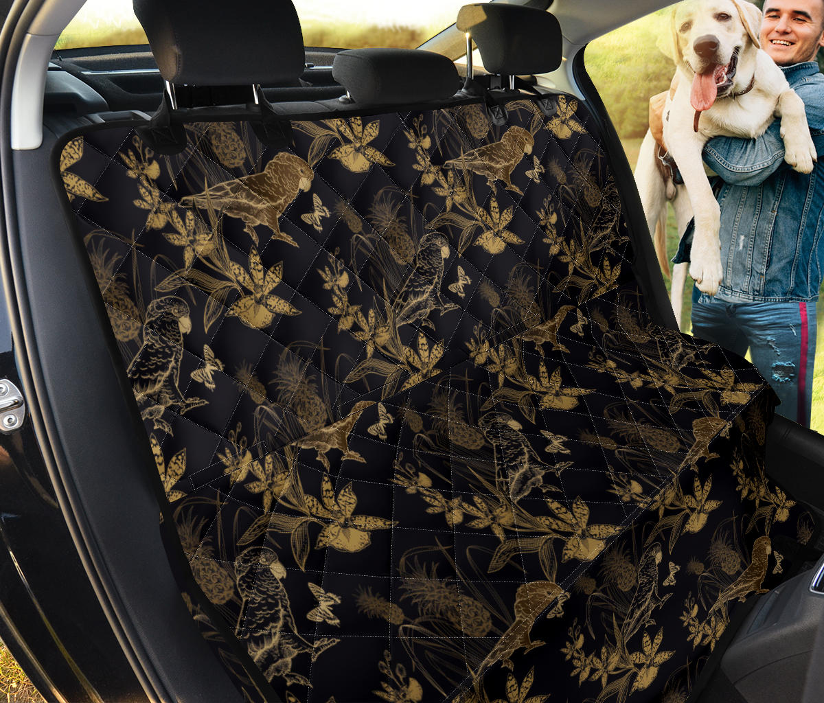 Parakeet Pattern Print Design A05 Rear Dog Car Seat Cover Hammock