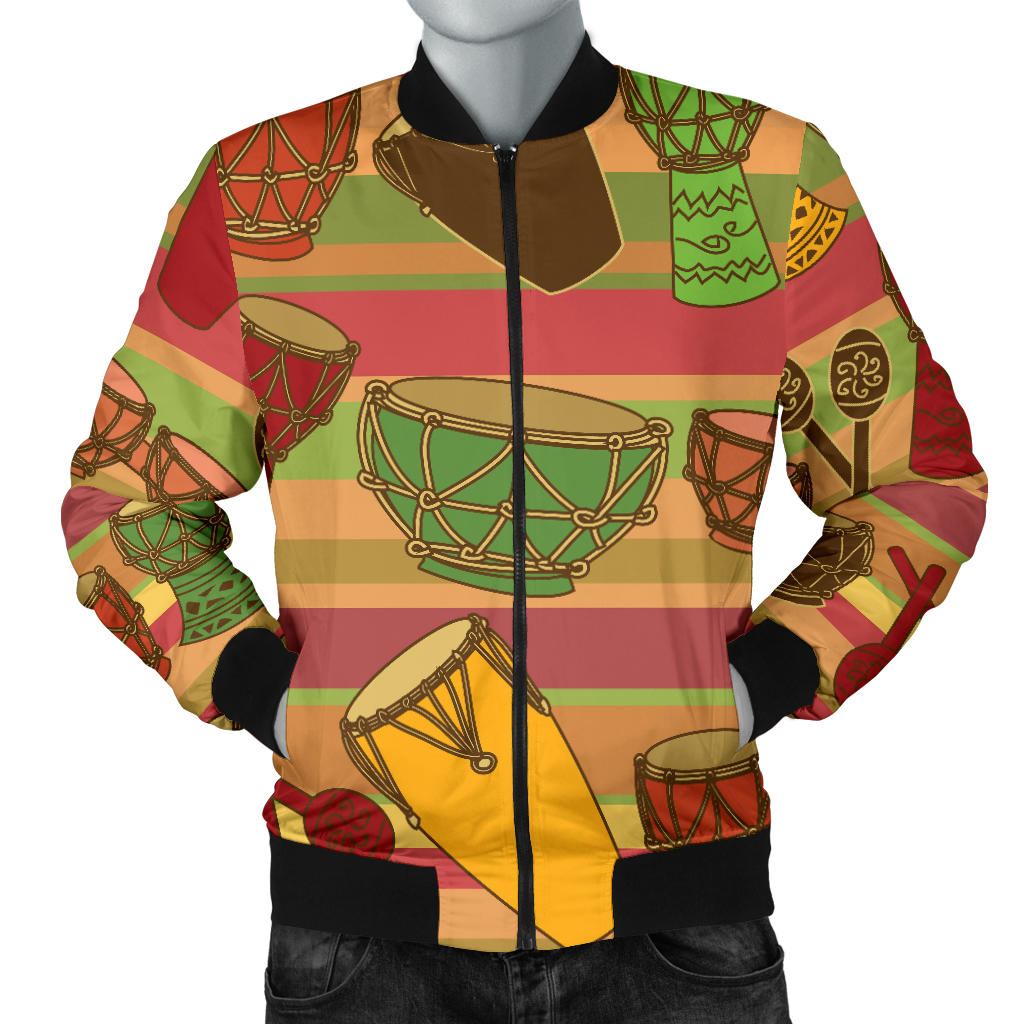 Percussion Pattern Print Design 01 Men Bomber Jacket