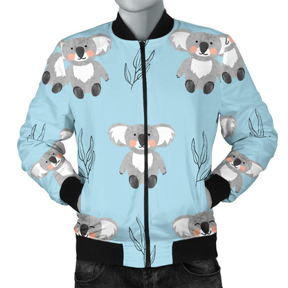 Koala Pattern Print Design 01 Men Bomber Jacket