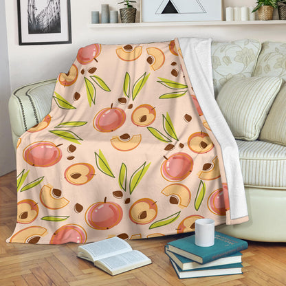 Peach Pattern Print Design A01 Premium Blanket