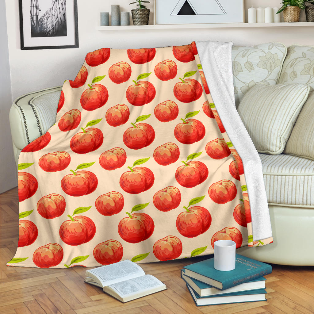 Peach Pattern Print Design A03 Premium Blanket