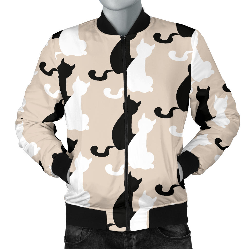 Cat Pattern Print Design 04 Men Bomber Jacket