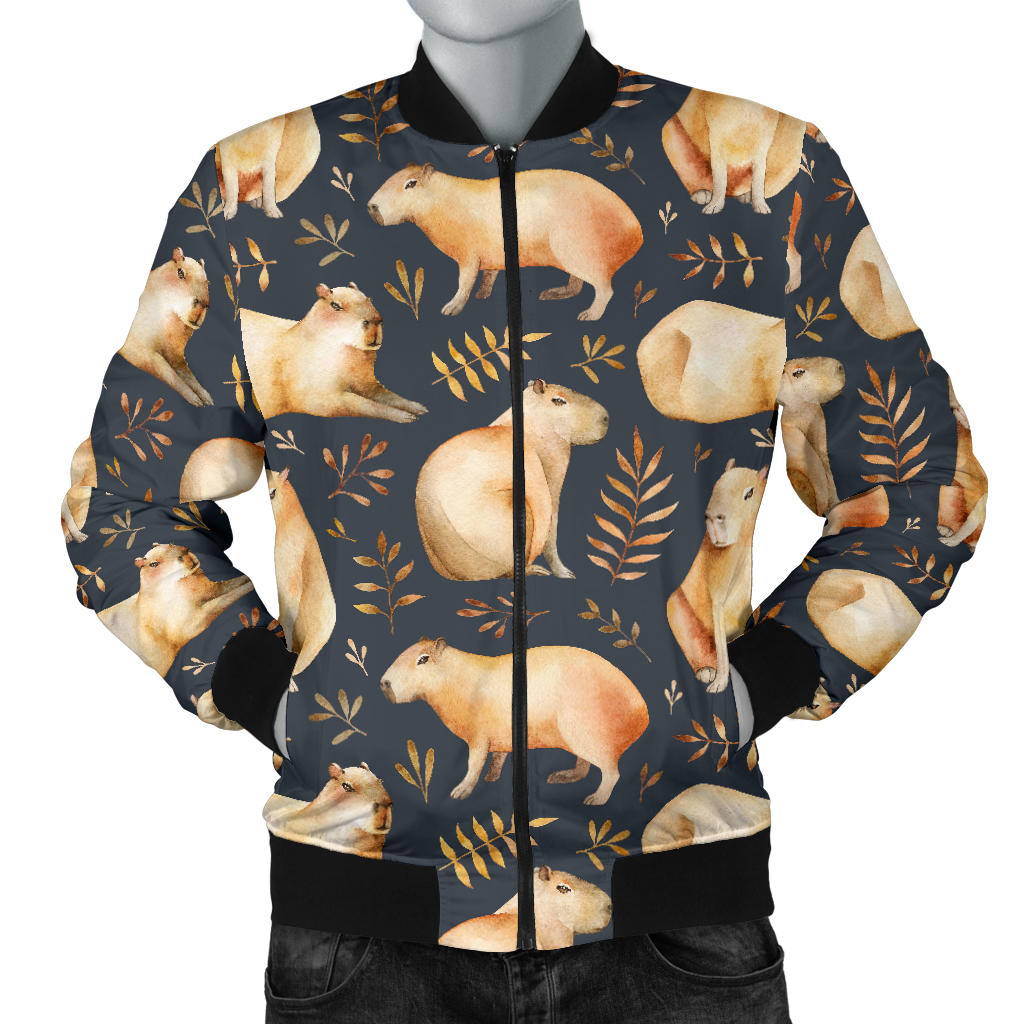 Capybara Pattern Print Design 02 Men Bomber Jacket