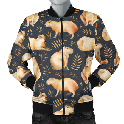 Capybara Pattern Print Design 02 Men Bomber Jacket