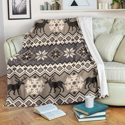 Nordic Pattern Print Design A01 Premium Blanket