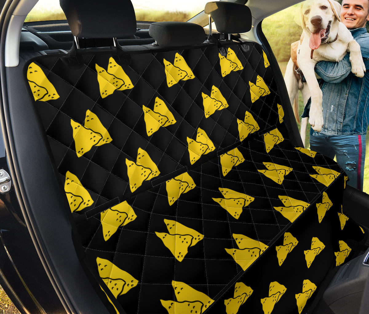 Nachos Pattern Print Design A02 Rear Dog Car Seat Cover Hammock