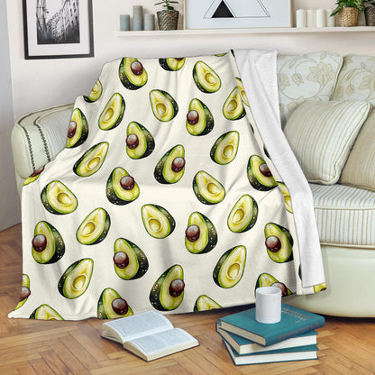 Avocado Pattern Print Design 01 Premium Blanket
