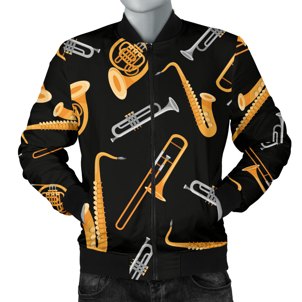 Jazz Pattern Print Design 01 Men Bomber Jacket