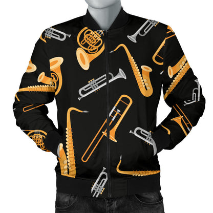 Jazz Pattern Print Design 01 Men Bomber Jacket