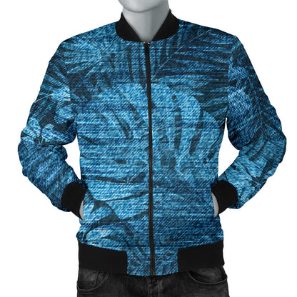 Jean Tropical Pattern Print Design 04 Men Bomber Jacket