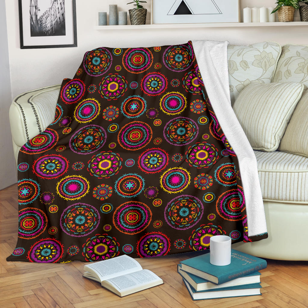 Bohemian Pattern Print Design 01 Premium Blanket
