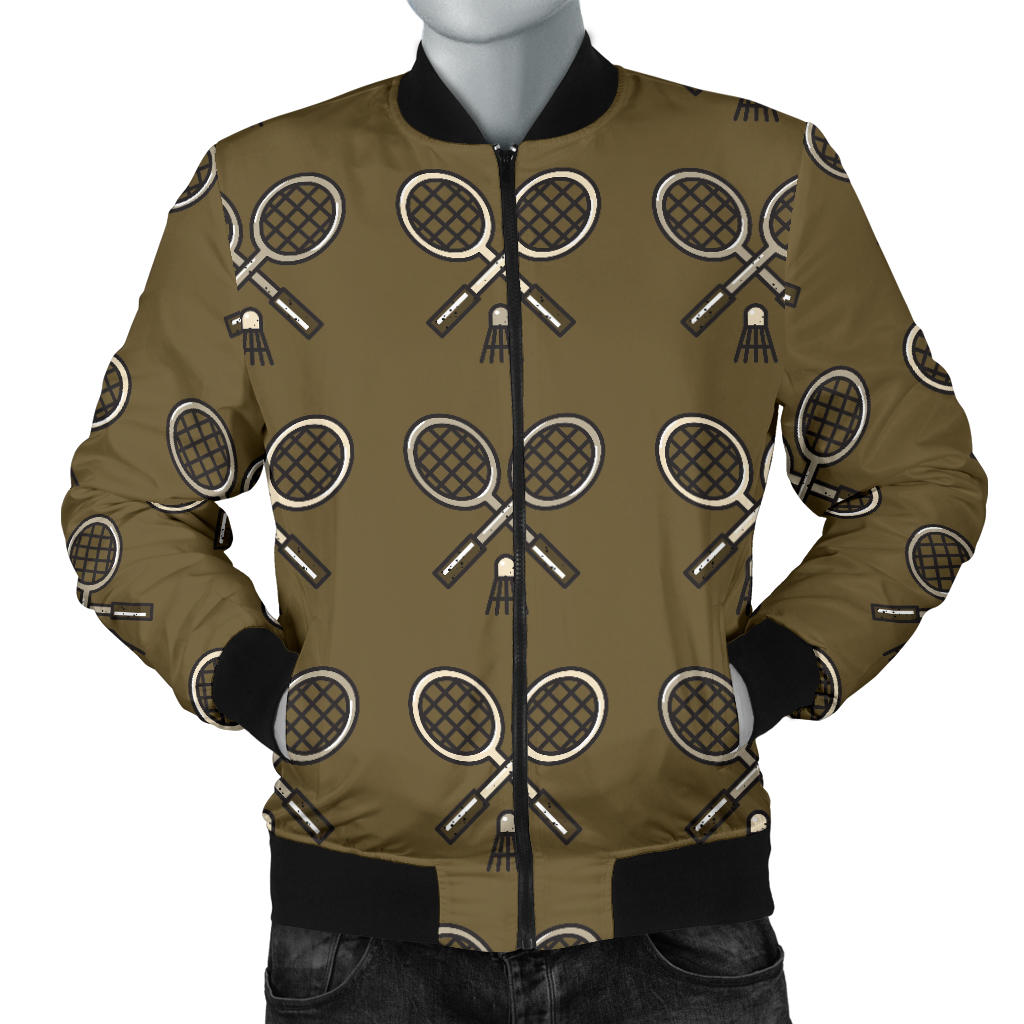 Badminton Pattern Print Design 07 Men Bomber Jacket