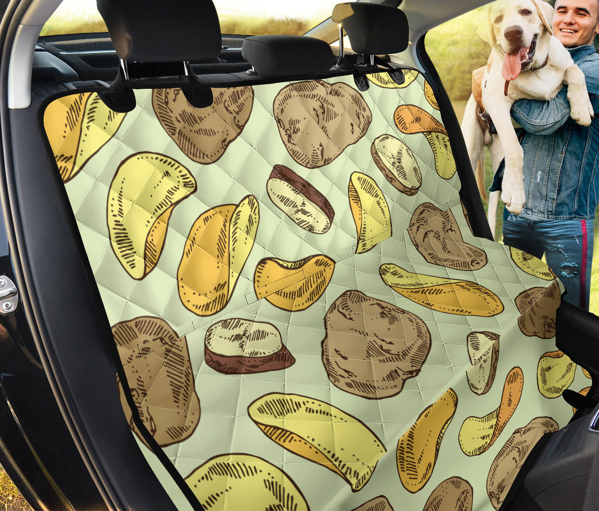 Potato Pattern Print Design A03 Rear Dog Car Seat Cover Hammock