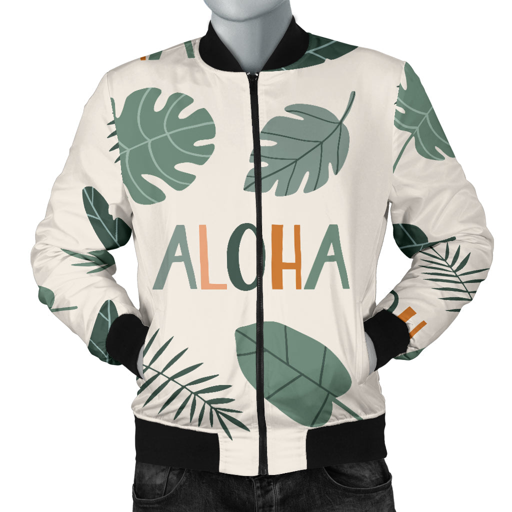 Aloha Hawaii Pattern Print Design 05 Men Bomber Jacket