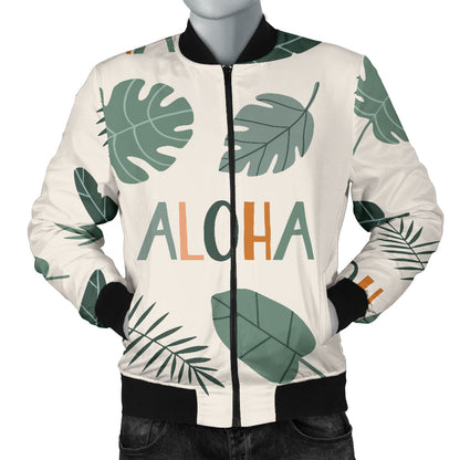 Aloha Hawaii Pattern Print Design 05 Men Bomber Jacket