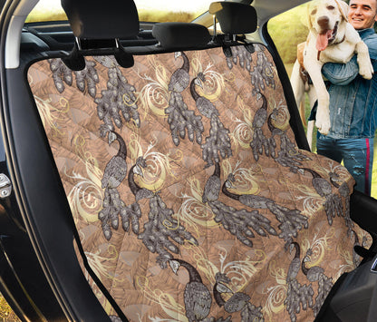 Peacock Pattern Print Design A05 Rear Dog Car Seat Cover Hammock