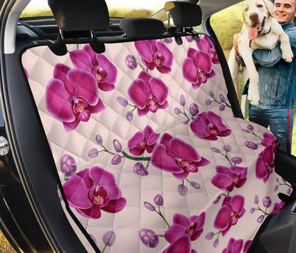 Orchid Pattern Print Design A02 Rear Dog Car Seat Cover Hammock